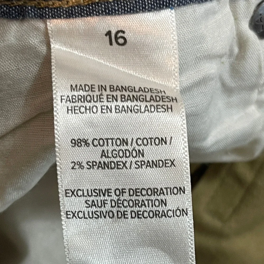 Lucky Brand Boys Authentic Skinny Stretch Khaki Tan Pants Size 16